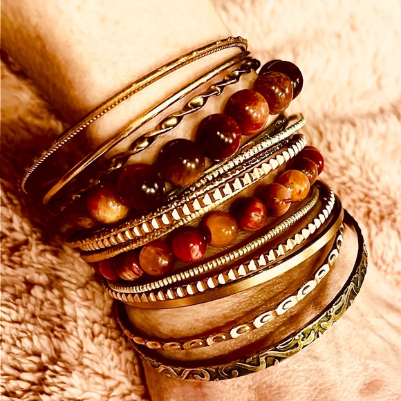 Tigers Eye-Genuine Pink 13 Bracelets 11 Unique Gold, 2 Pink TIGERS EYE, Gorgeous - Picture 9 of 16